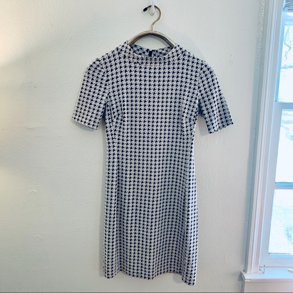 American Living Mock Neck Houndstooth Dress